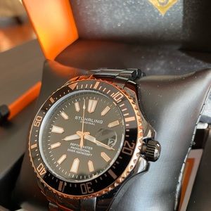 Stuhrling depthmaster automatic 42mm diver watch.